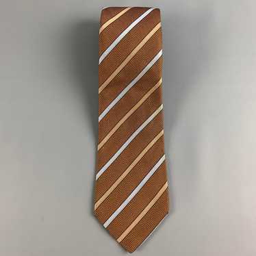 Borrelli Brown Light Blue Diagonal Stripe Tie - image 1