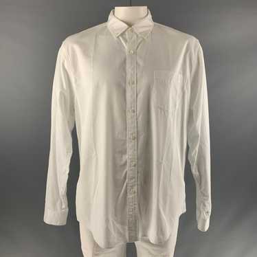 Alex Mill White Solid Cotton Button Down Long Slee