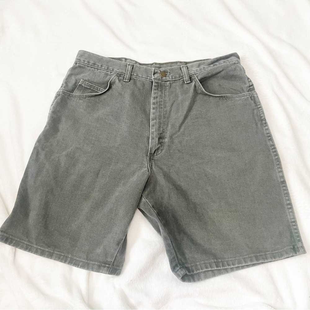 Wrangler Wrangler jean shorts green denim size 36… - image 1