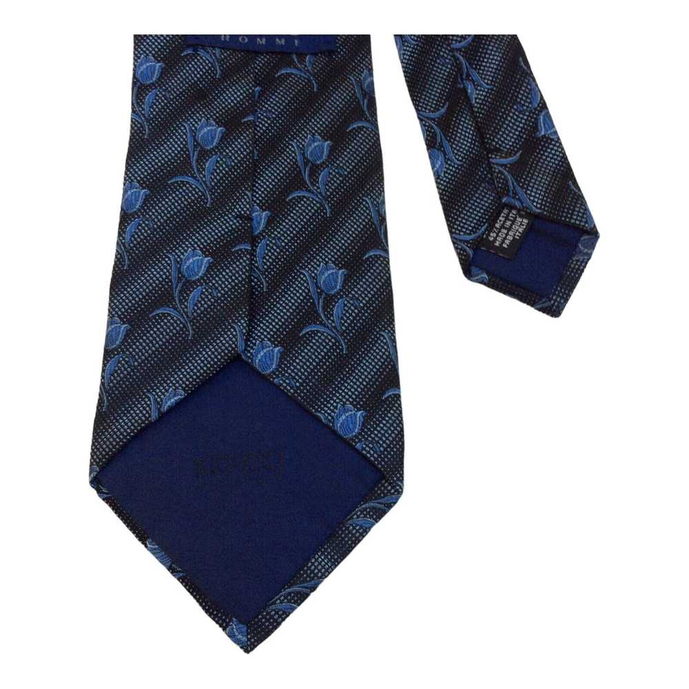 Kenzo KENZO HOMME Gray Striped Floral Tie Silk 57… - image 5