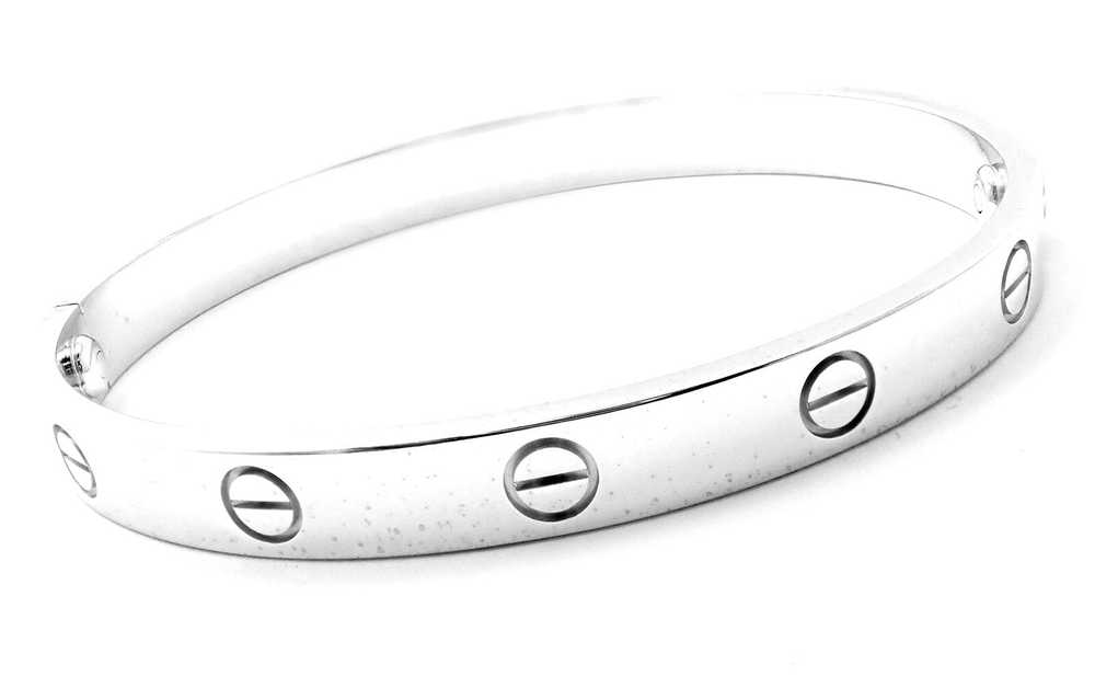 Cartier Cartier 18k White Gold Love Bangle Bracel… - image 1