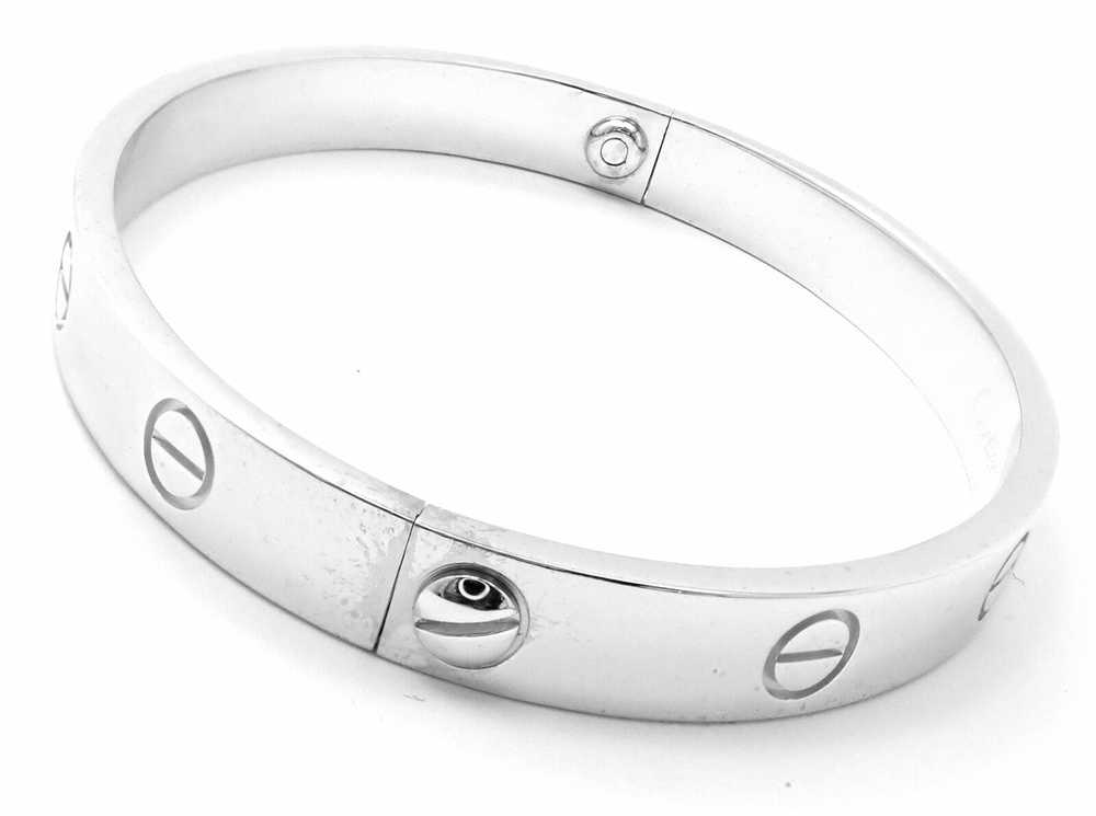 Cartier Cartier 18k White Gold Love Bangle Bracel… - image 2