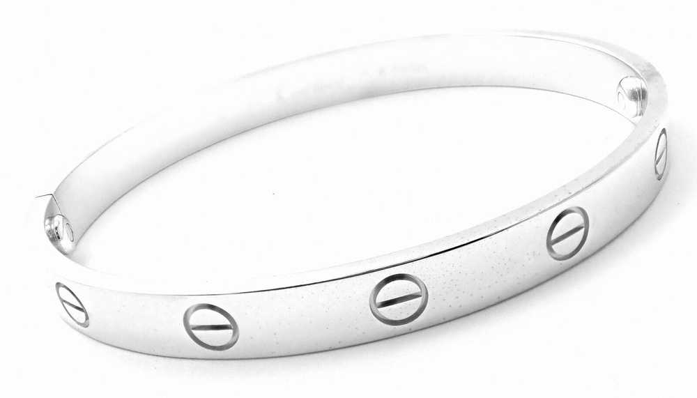 Cartier Cartier 18k White Gold Love Bangle Bracel… - image 3