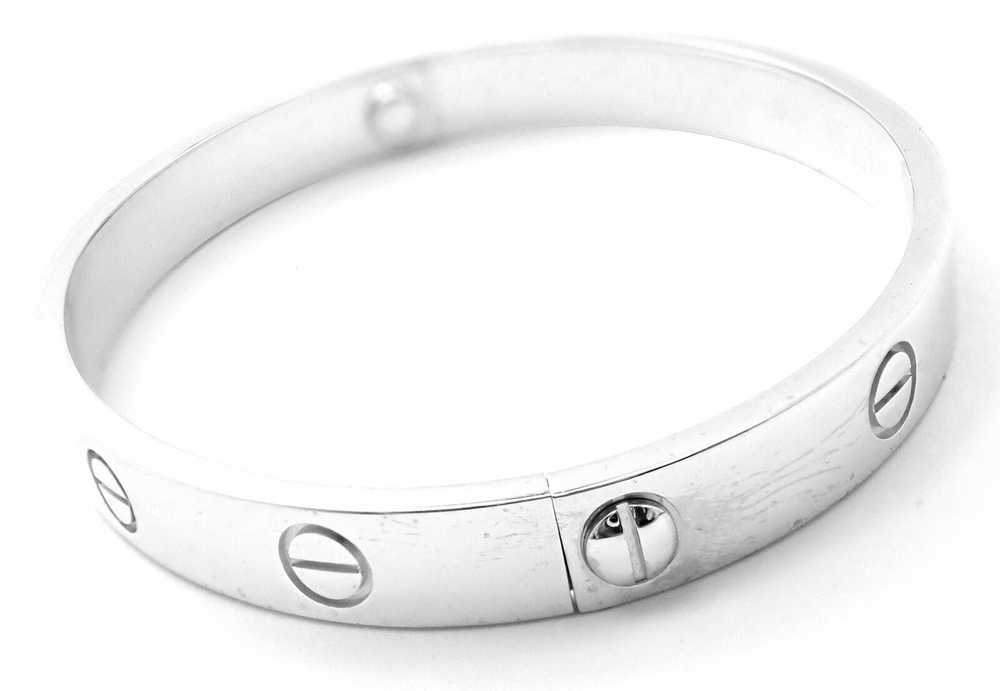 Cartier Cartier 18k White Gold Love Bangle Bracel… - image 5