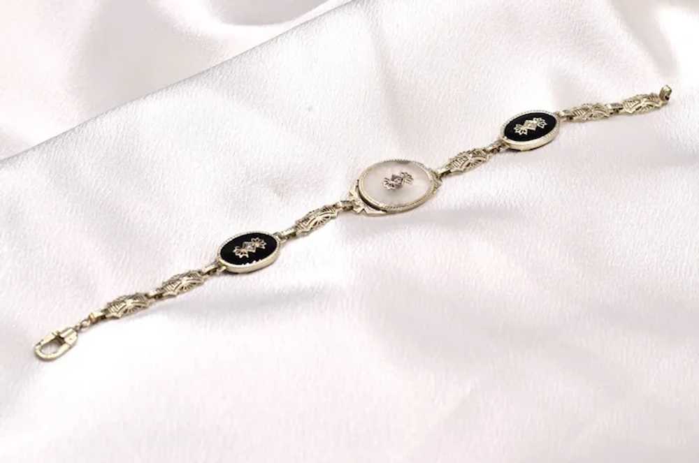 Antique Art Deco Camphor Glass Bracelet set with … - image 5