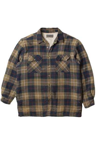 David Taylor Sherpa Lined Flannel Shirt - image 1