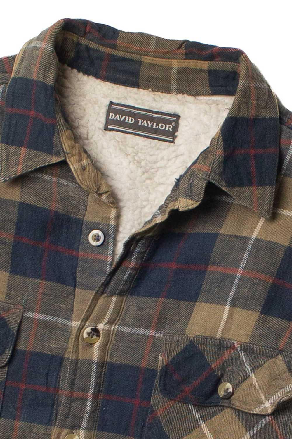 David Taylor Sherpa Lined Flannel Shirt - image 2