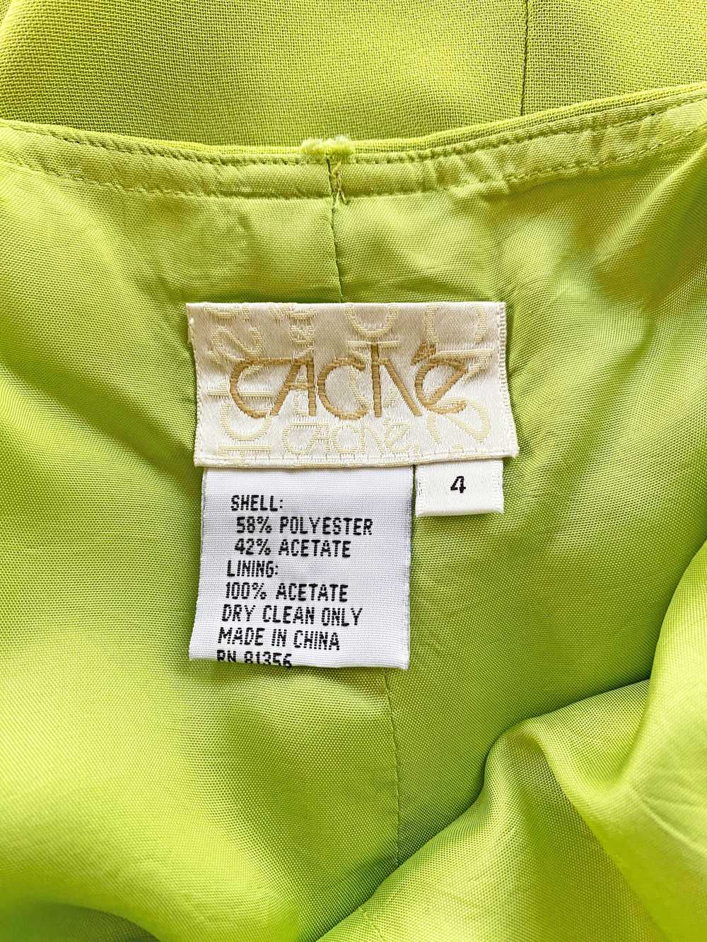 Cache Y2K Chartreuse Mini Dress - image 6