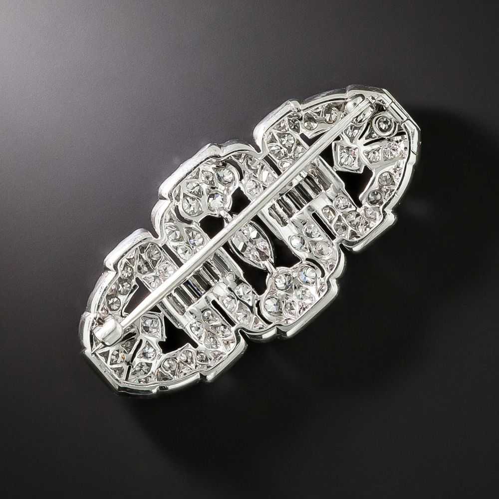 Art Deco Diamond Brooch - image 2