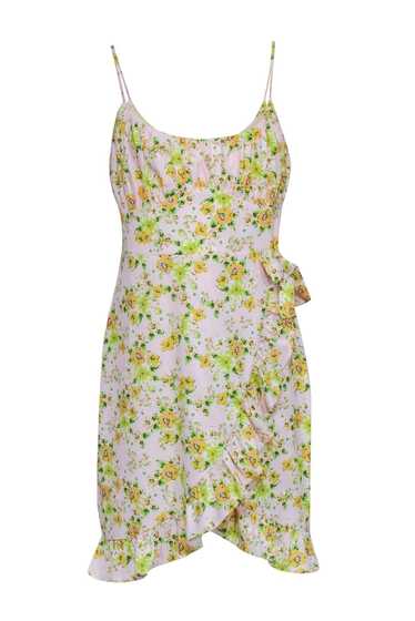 BCBGeneration - Light Pink & Yellow Floral Sleevel