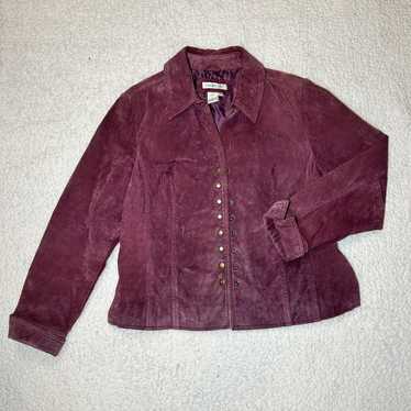 Coldwater Creek Suede Burgundy Vintage Jacket