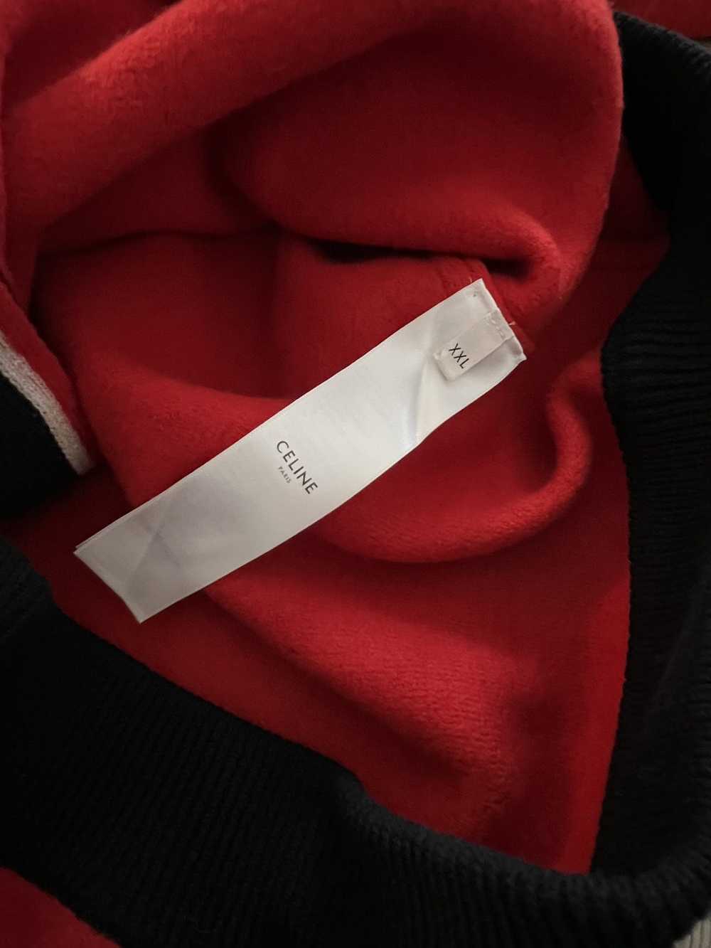 Celine × Hedi Slimane Red “Teddy” Cardigan with E… - image 8