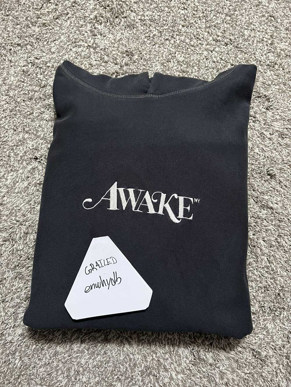 Awake Awake Classic Logo Embroidered Hoodie Black - image 1
