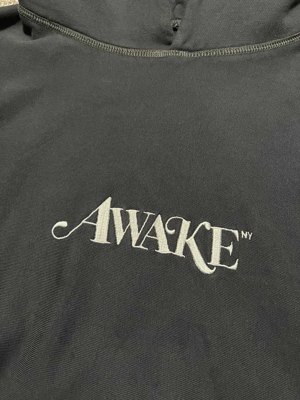 Awake Awake Classic Logo Embroidered Hoodie Black - image 4