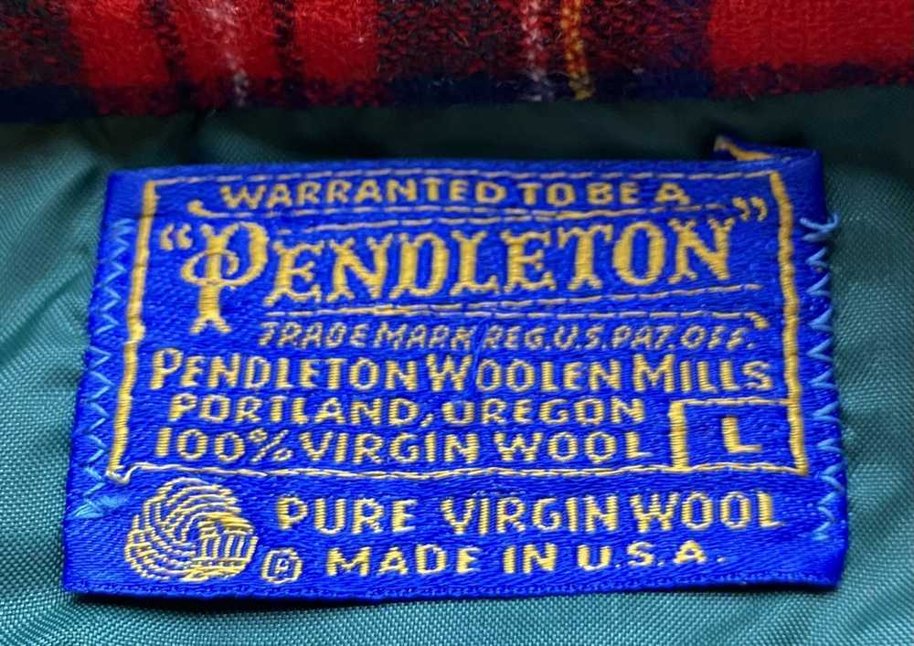 Pendleton VTG 60’s Pendleton Wool Plaid Flap Pock… - image 7