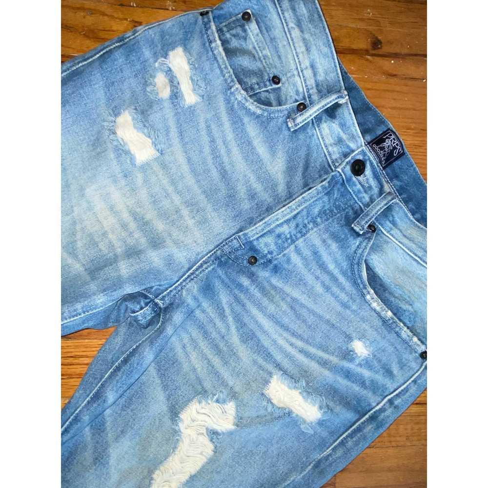 Prps PRPS Mens Size 30x33 Blue Distressed Button … - image 3