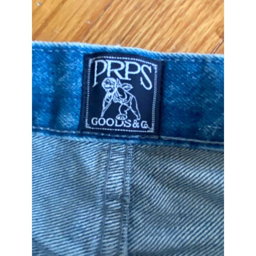 Prps PRPS Mens Size 30x33 Blue Distressed Button … - image 4