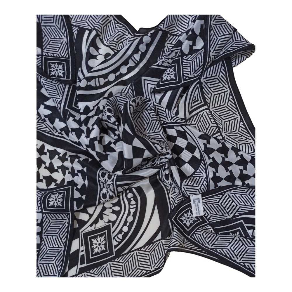 Designer CODELLO Black/White Baroque Scarf 35.5"/… - image 4