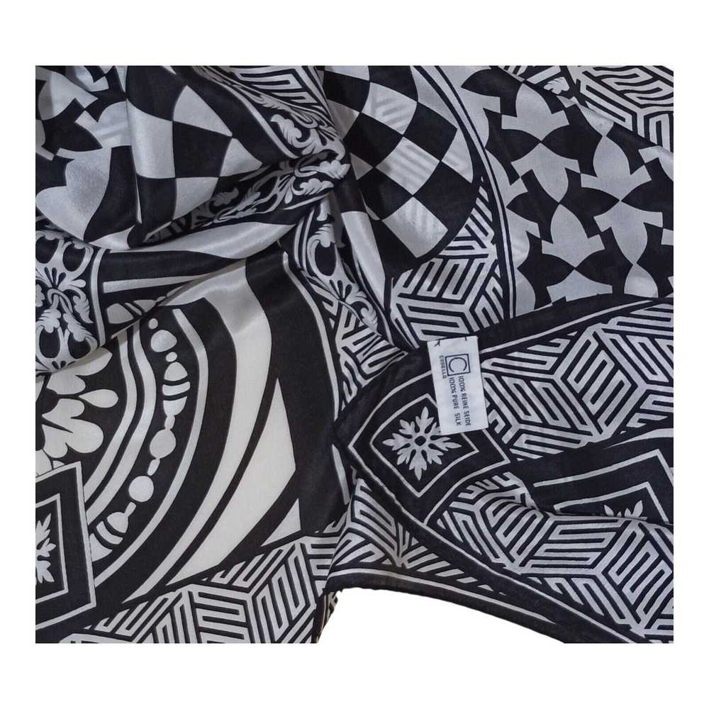 Designer CODELLO Black/White Baroque Scarf 35.5"/… - image 6