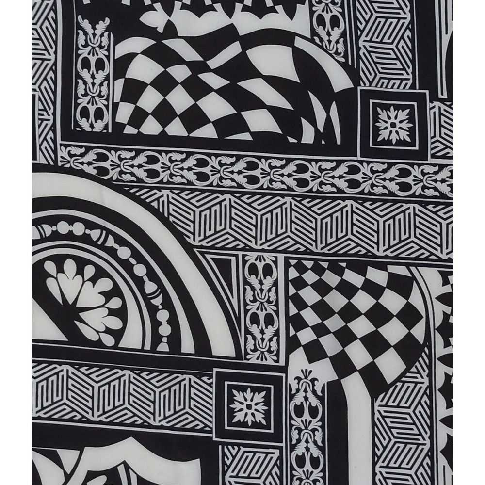 Designer CODELLO Black/White Baroque Scarf 35.5"/… - image 9