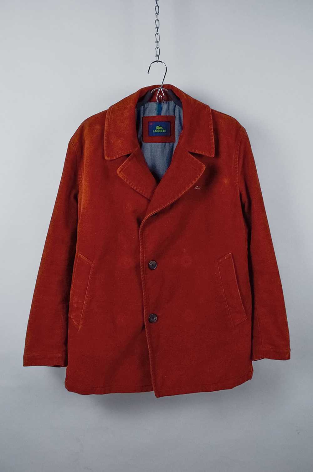 Lacoste × Vintage LACOSTE Red Velour Coat - image 1