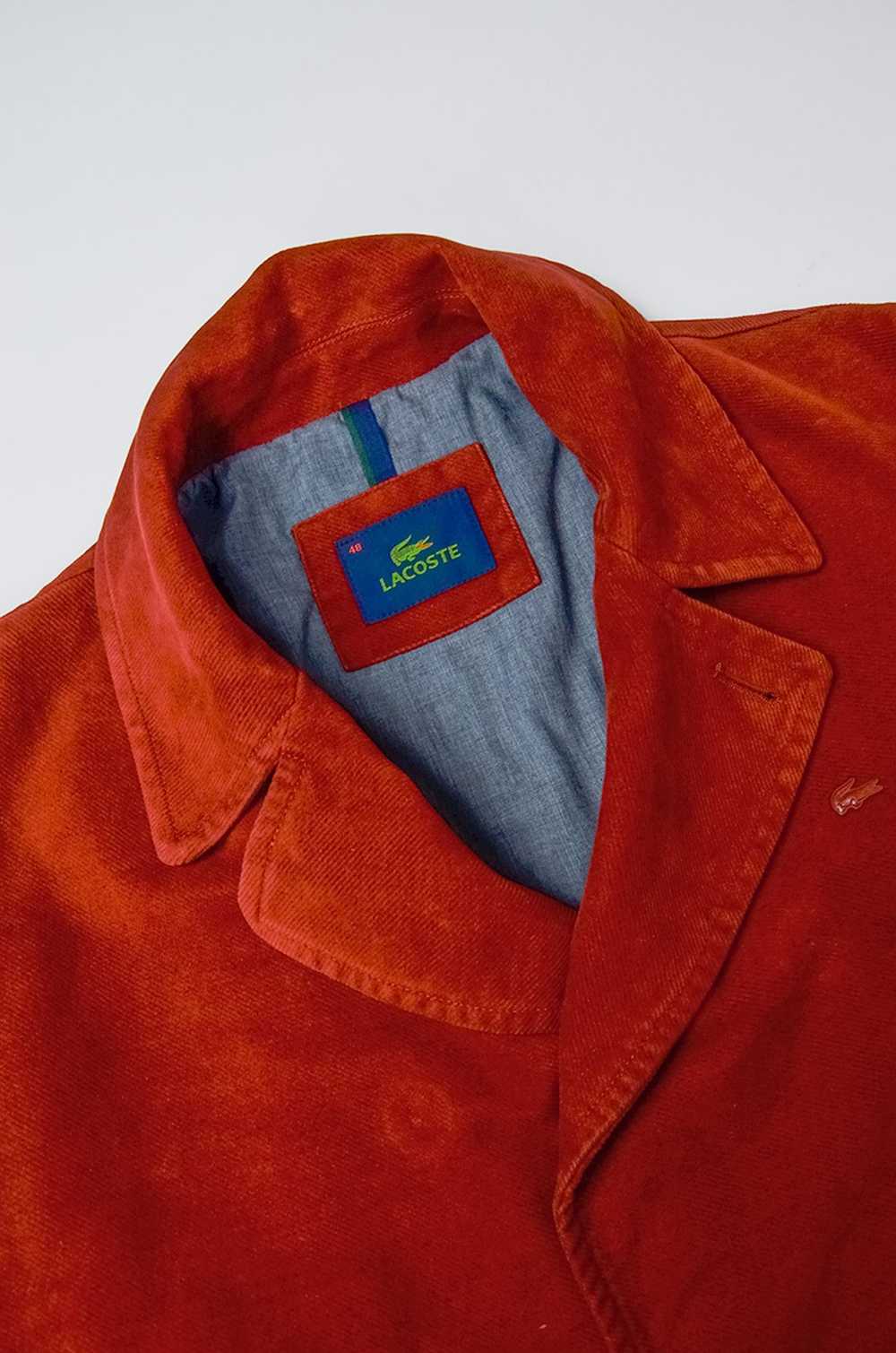 Lacoste × Vintage LACOSTE Red Velour Coat - image 8