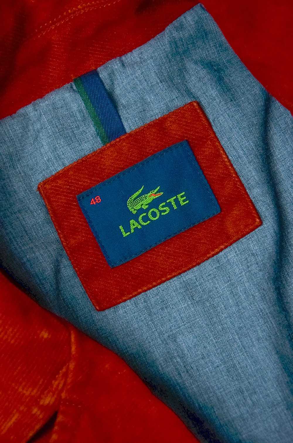 Lacoste × Vintage LACOSTE Red Velour Coat - image 9