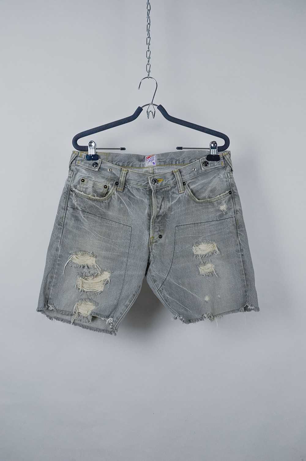 Japanese Brand × Prps PRPS Distressed Denim Shorts - image 1