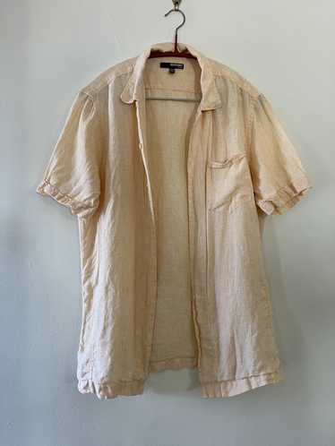 Murano 100% Linen Murano Short Sleeve Button-Up