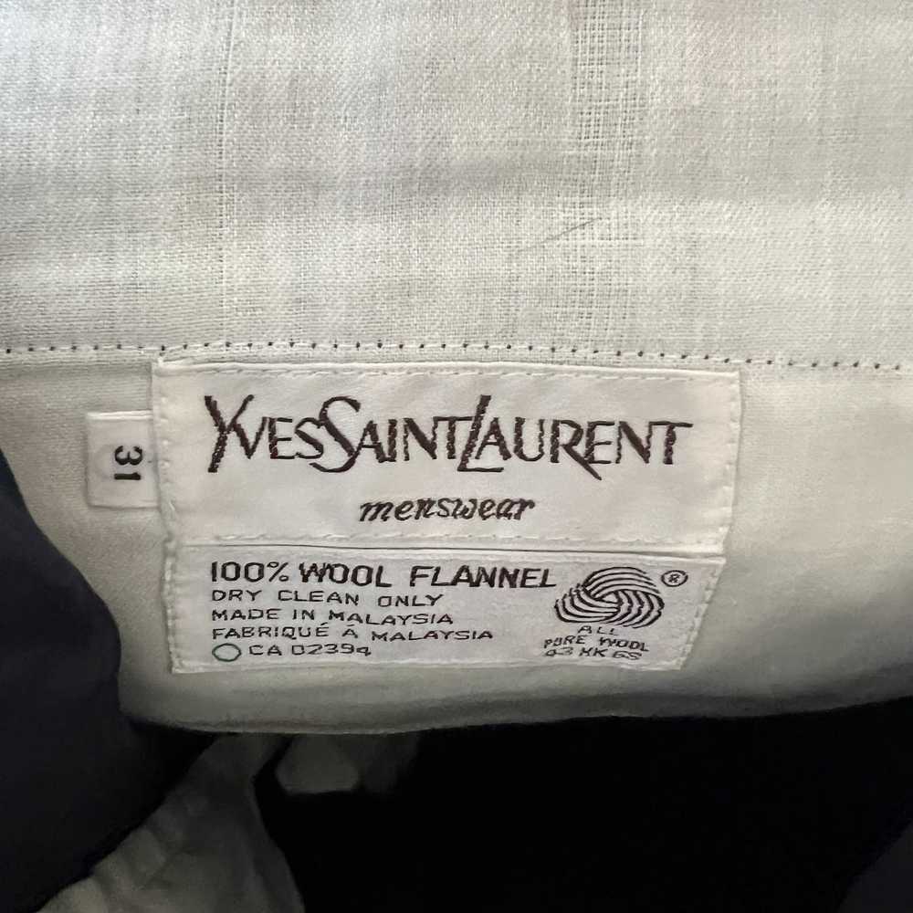 Yves Saint Laurent Vintage 100% Wool Flannel Yves… - image 3