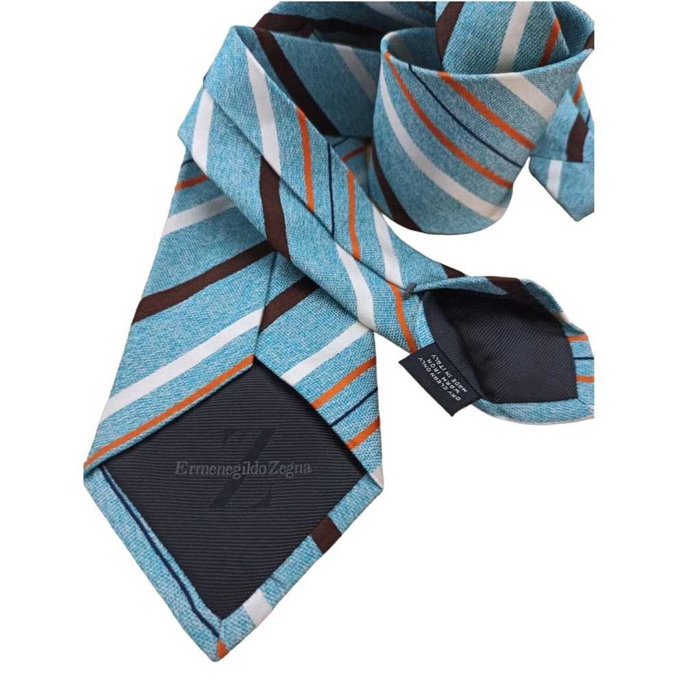 Ermenegildo Zegna ERMENEGILDO ZEGNA Blue Striped … - image 6