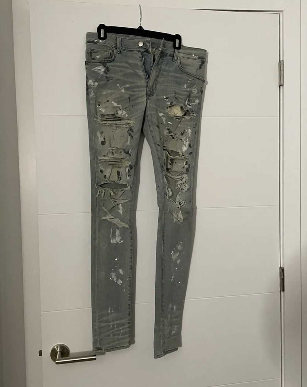 Amiri Amiri Paint Splatter Trasher Denim - image 1