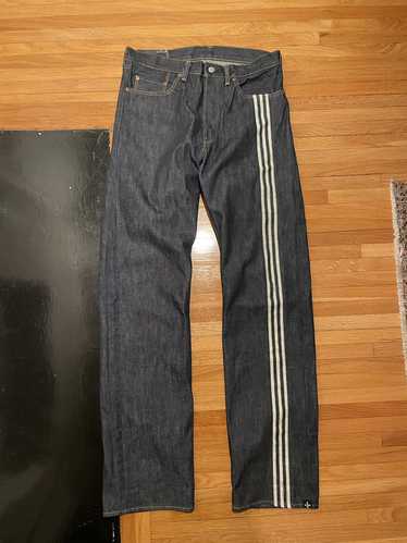 Y-3 Yohji Yamamoto Adidas SS04 3 Strip Spotted Horse Denim Jeans