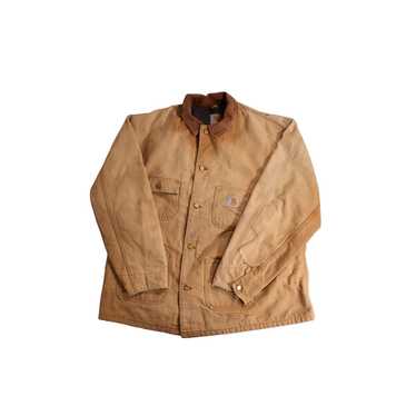 Carhartt Vintage 90s Carhartt Workwear Jacket Tan… - image 1