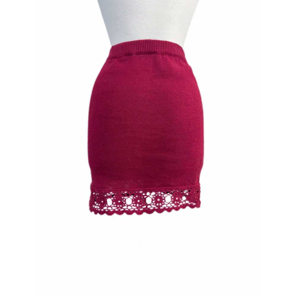 Vintage Vintage Maroon Contempo Casuals Knitted S… - image 4