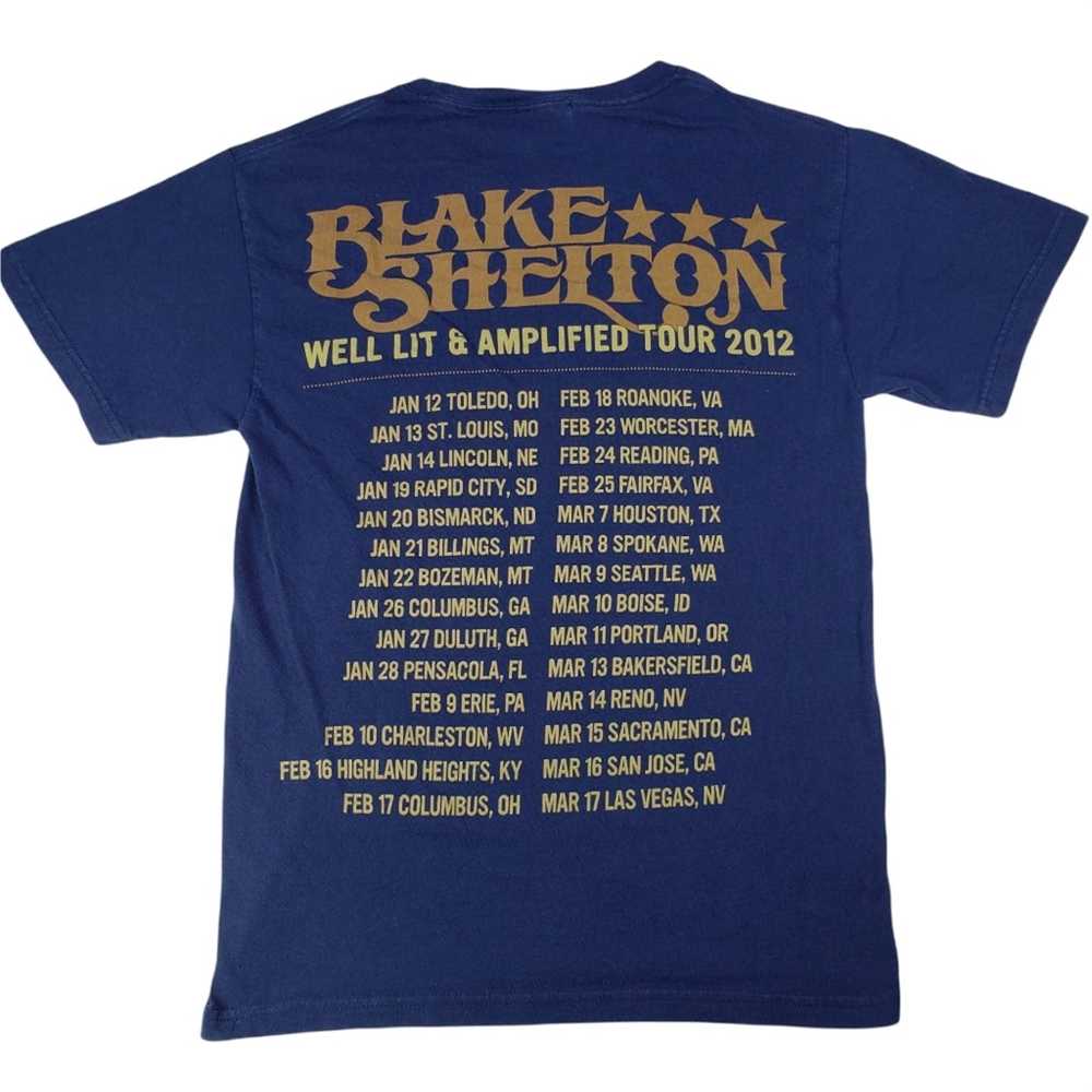 Hanes Blake Shelton 2012 Concert T Shirt Size S B… - image 2