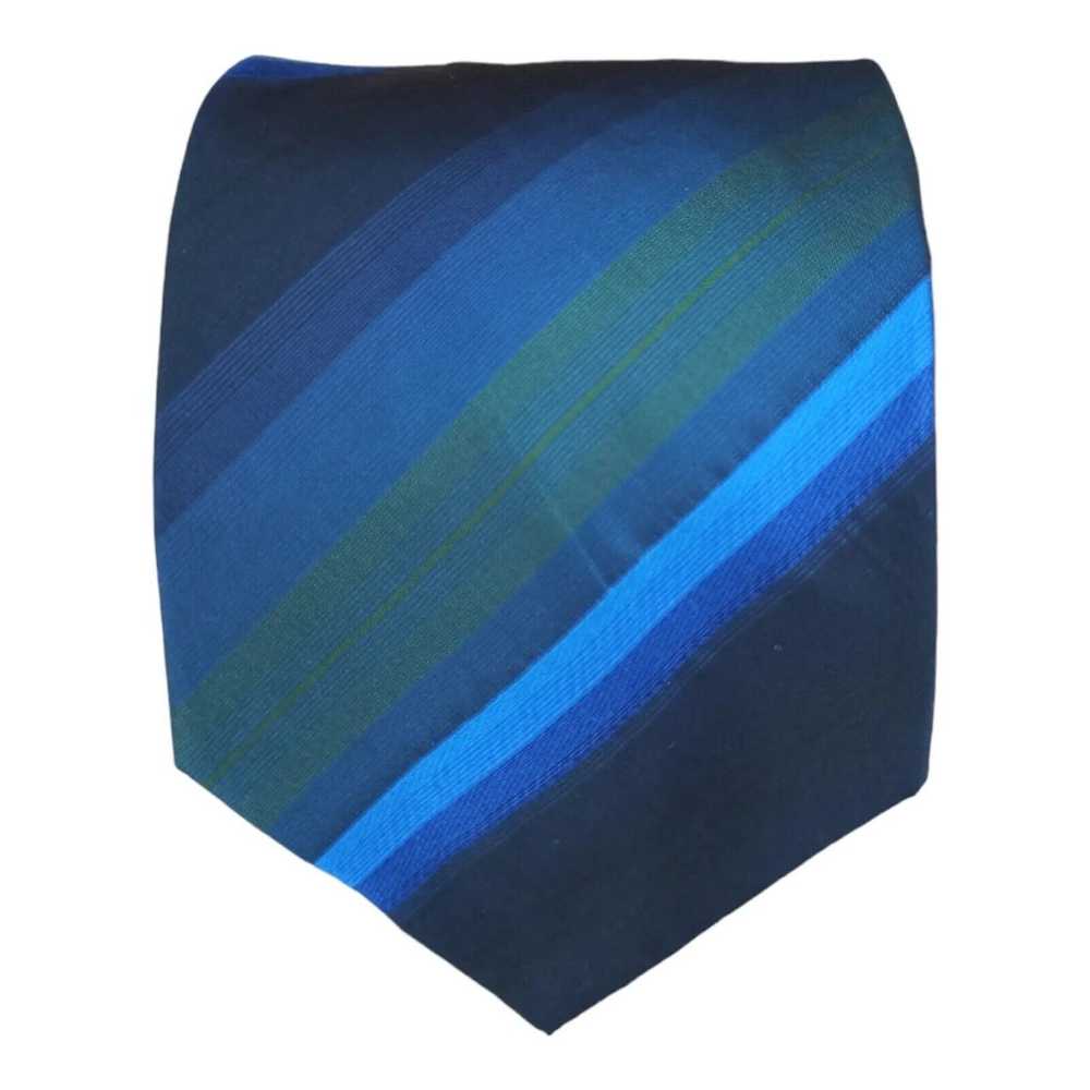 Kenzo KENZO HOMME Blue Striped Silk Tie ITALY 58"… - image 1