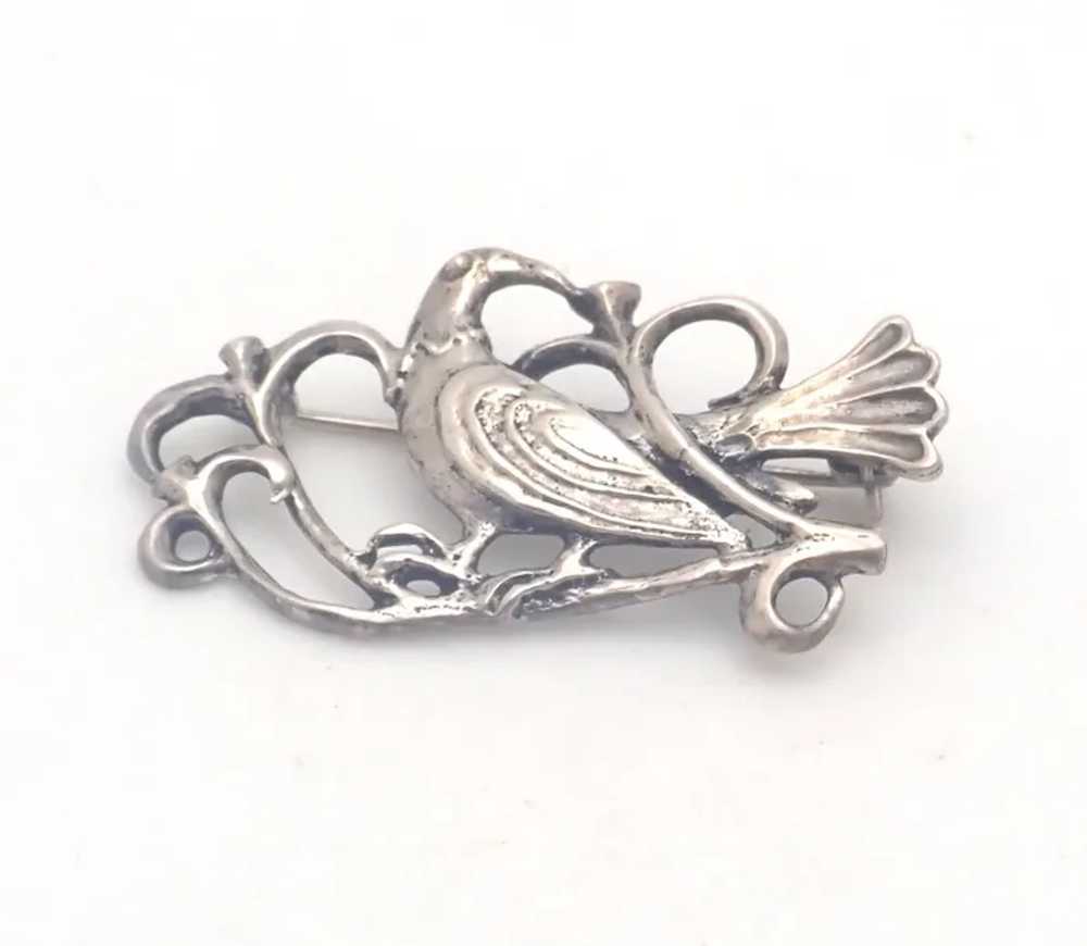 French Silver Pheasant Pin-  Toulhoat - image 2