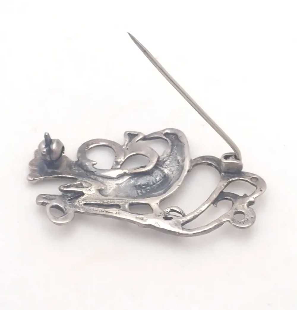 French Silver Pheasant Pin-  Toulhoat - image 5