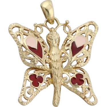 Pendant Only 14k Yellow Gold Butterfly Pendant