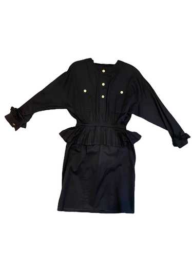 CHANEL Frill Sleeveless Knit Dress Women Size 38 Black COCO CC Mark From  Japan