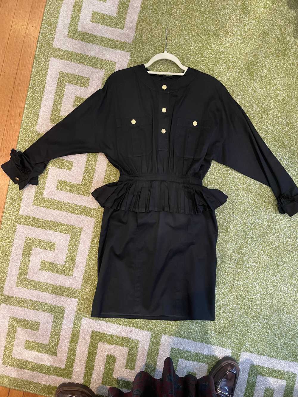 Chanel Black Cotton Dress (Size 4) - image 2