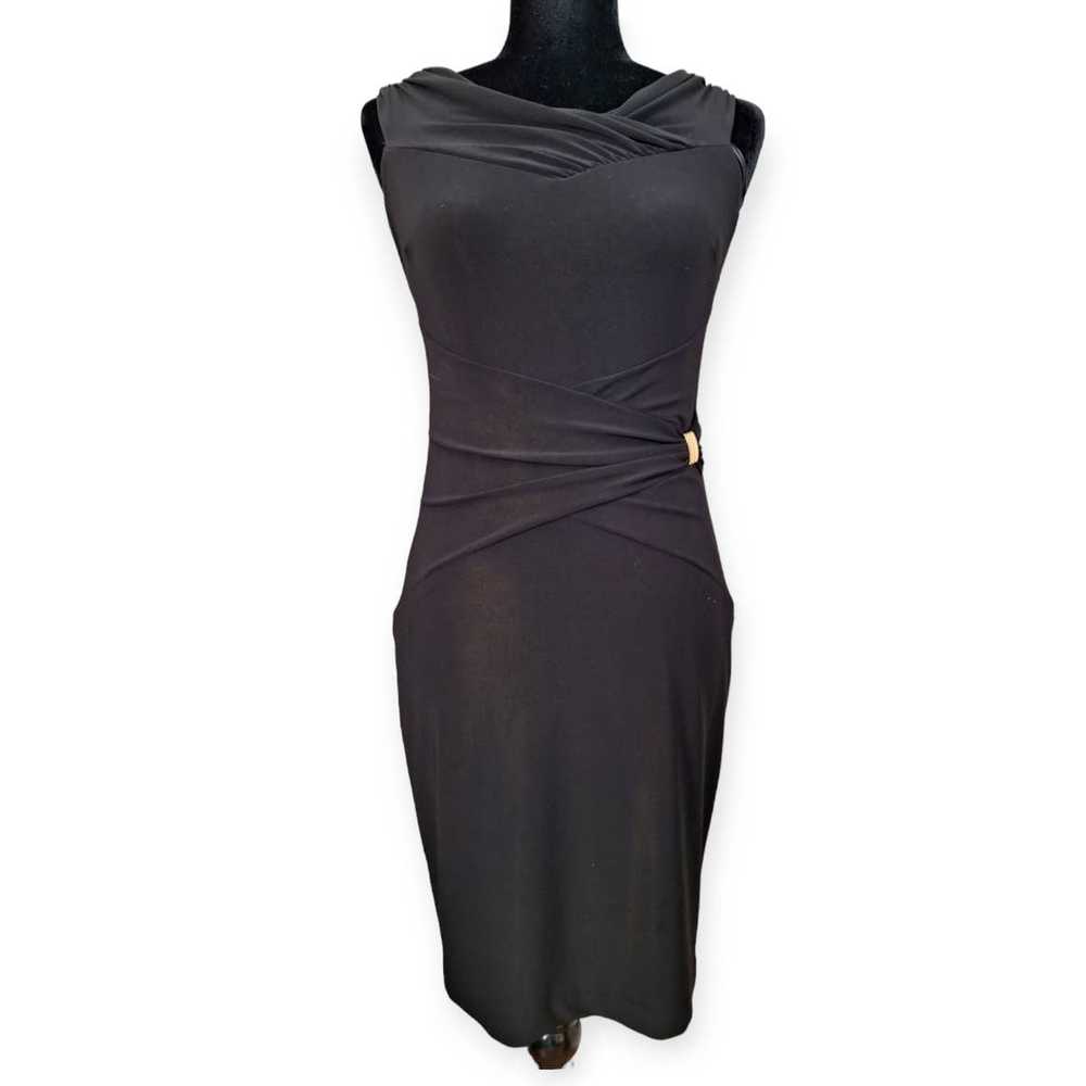Y2K Cache Black Ruched Dress Women's Size Small - image 1