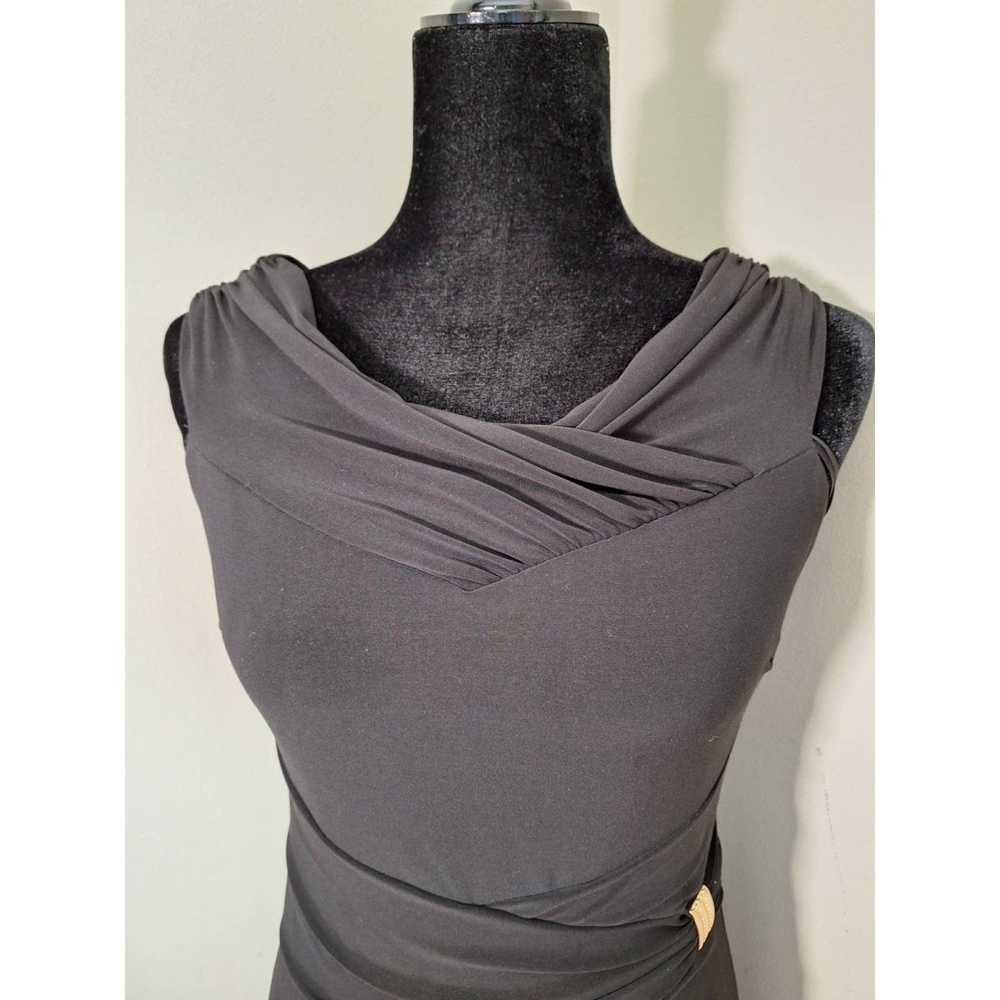 Y2K Cache Black Ruched Dress Women's Size Small - image 3
