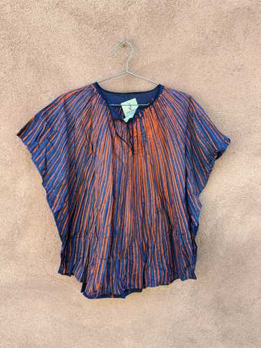 Orange & Navy Batik Top