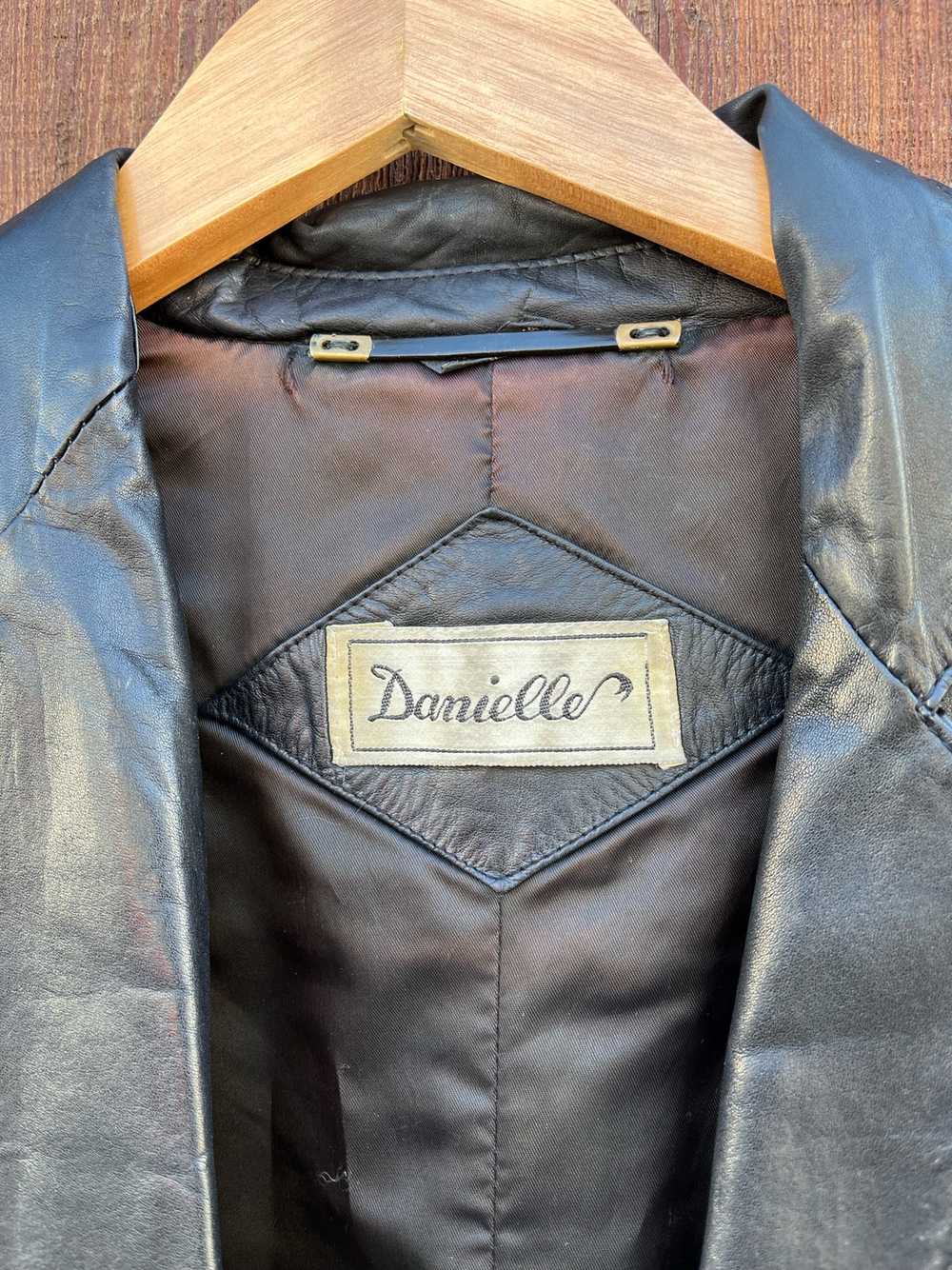1980s Double Breasted Leather Blazer - image 8