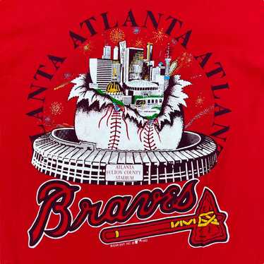 LOUISIANA HOT SAUCE Atlanta Braves Sponsor adult T-shirt L N 