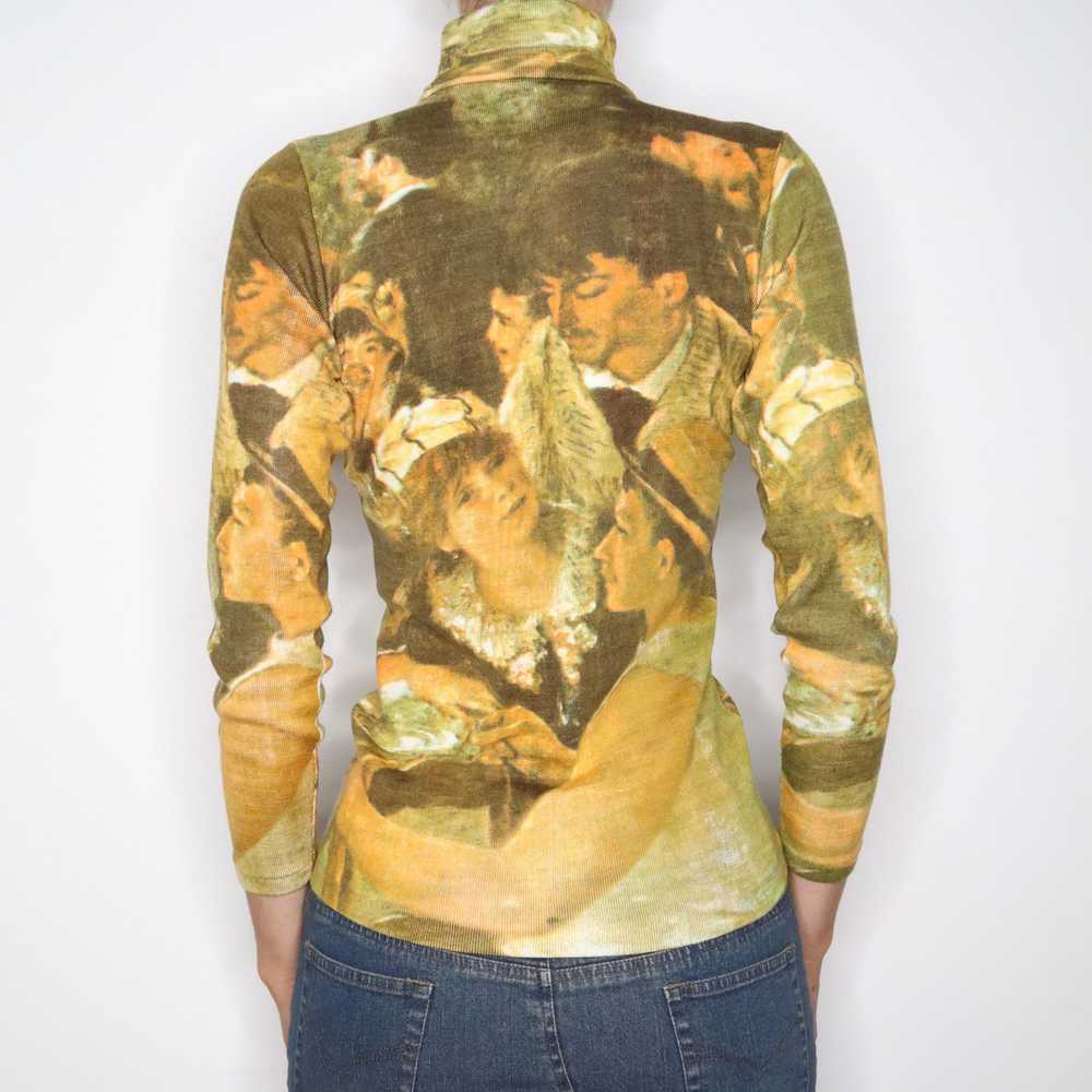 70s Art Print Turtleneck Sweater (XS) - image 4