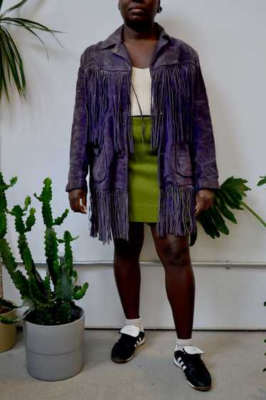 Sixties Purple Fringe Jacket