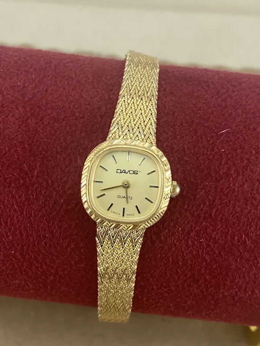 Vintage 1980's Davos Ladies Watch Octagon Case - image 2